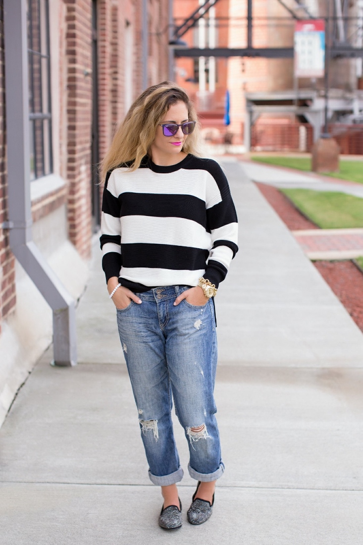 Bedazzles After Dark: Outfit Post: Fancy Boyfriend Jeans